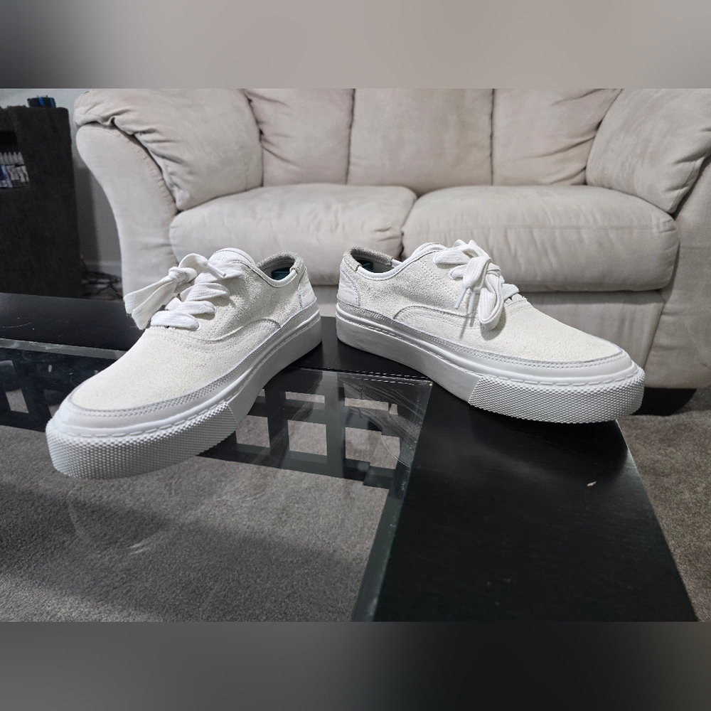 ALLSAINTS Bella ☆ White Suede Sneakers ☆ EUC ☆ 40 Eur or 10 US Womens - Picture 3 of 9